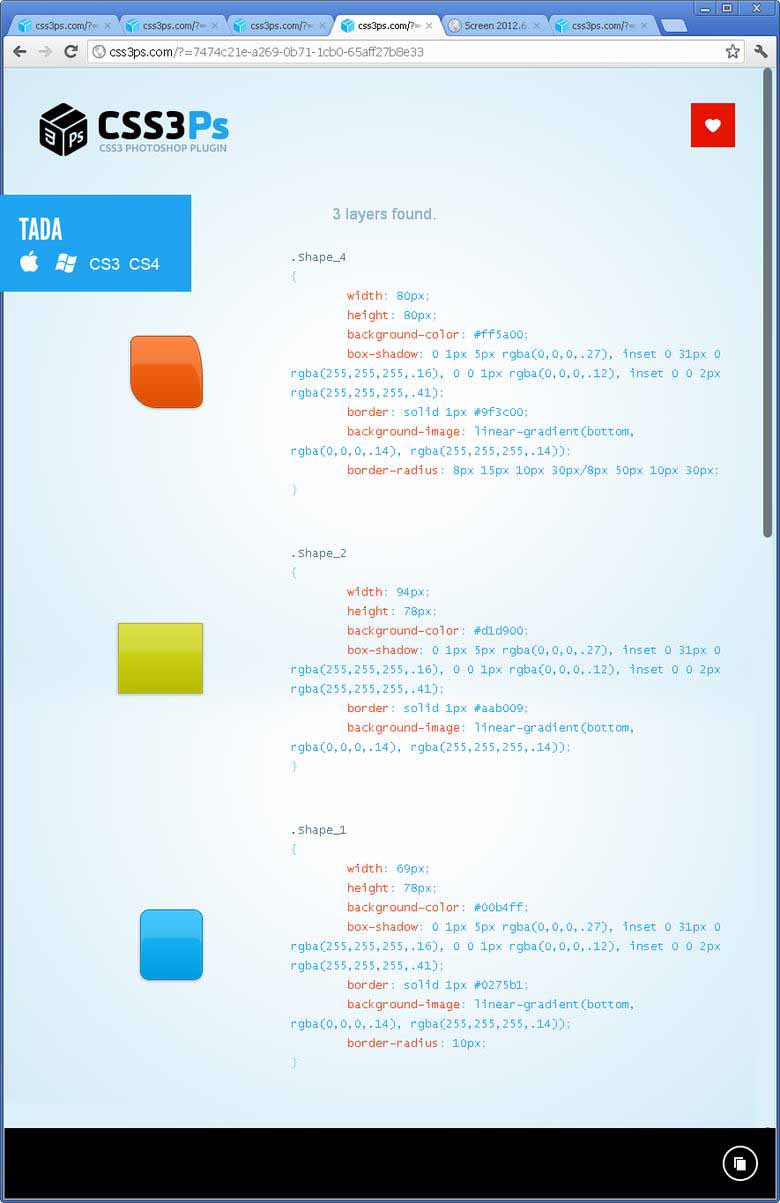 PS特效转换为CSS3代码(CSS3PS)