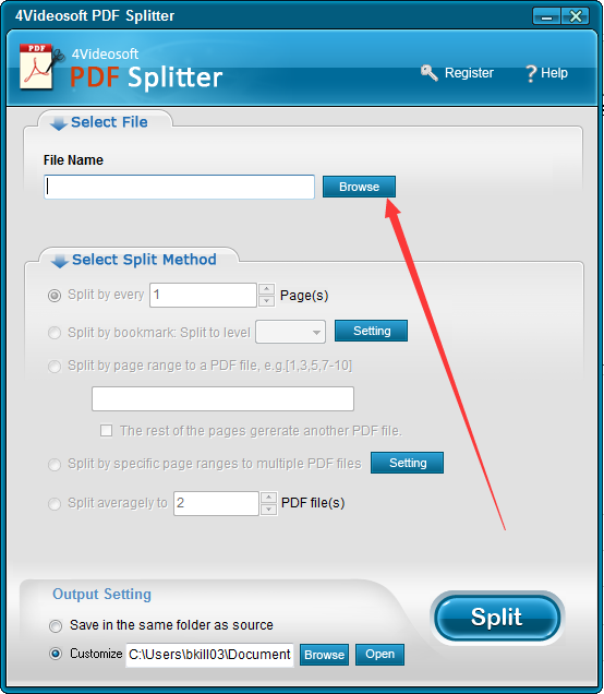 4Videosoft PDF Splitter